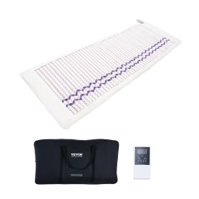 VEVOR Far Infrared Heating Pad Amethyst Gemstones Heat Mat with Timer 72" x 24"