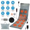 Full Body Electric Massage Mat with Heat Vibration Massage Pad Cushion Back Massage Mattress Chair Pad with Inflatable Head Lumbar Pillow with 10 Vibr