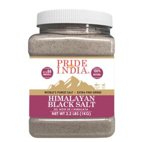 Himalayan Black Salt Extra-Fine Grind Powder 2.2 Lbs - Rarest & Enriched W/84+ Natural Minerals- Low Sodium- Mineral Rich Nutrition and Enhanced Taste