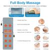 Full Body Electric Massage Mat with Heat Vibration Massage Pad Cushion Back Massage Mattress Chair Pad with Inflatable Head Lumbar Pillow with 10 Vibr