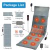 Full Body Electric Massage Mat with Heat Vibration Massage Pad Cushion Back Massage Mattress Chair Pad with Inflatable Head Lumbar Pillow with 10 Vibr