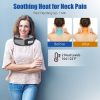 1Pc 2 In 1 Neck Massager Pillow with Heat Electric Memory Foam Travel Pillow Shiatsu Neck Massager with 3 Speeds Timer for Home Office Travel