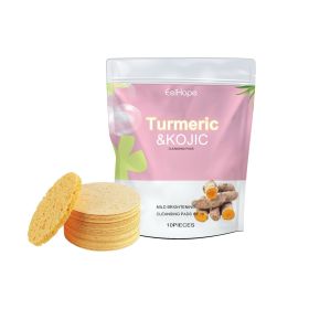 EelHope Turmeric Kojic Cleansing Pads, Deep Clean Delicate Pores Reduce Acne Spots Facial Skin Brightening (Option: 1PC)